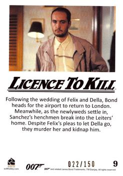 2016 Rittenhouse James Bond 007 Classics - Licence to Kill Throwback Gold #9 Following the wedding of Back