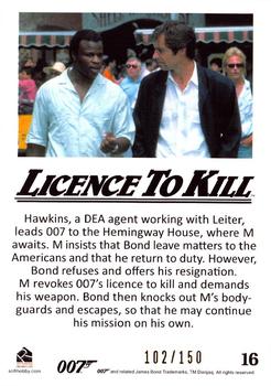 2016 Rittenhouse James Bond 007 Classics - Licence to Kill Throwback Gold #16 Hawkins, a DEA agent Back