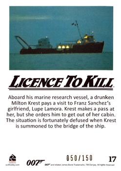 2016 Rittenhouse James Bond 007 Classics - Licence to Kill Throwback Gold #17 Aboard his marine research Back