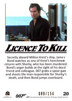 2016 Rittenhouse James Bond 007 Classics - Licence to Kill Throwback Gold #20 Secretly aboard Milton Krest's Back