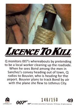 2016 Rittenhouse James Bond 007 Classics - Licence to Kill Throwback Gold #49 Q monitors 007's whereabouts Back