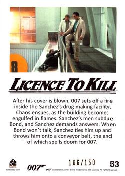 2016 Rittenhouse James Bond 007 Classics - Licence to Kill Throwback Gold #53 After his cover is blown, Back