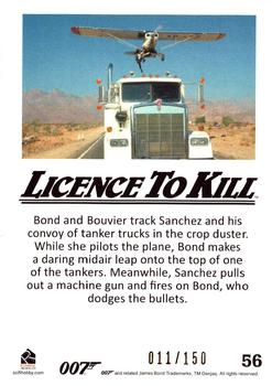 2016 Rittenhouse James Bond 007 Classics - Licence to Kill Throwback Gold #56 Bond and Bouvier track Sanchez Back