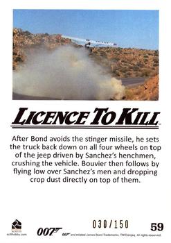 2016 Rittenhouse James Bond 007 Classics - Licence to Kill Throwback Gold #59 After Bond avoids the stinger Back