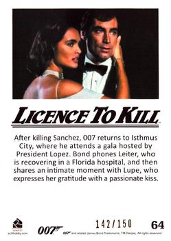 2016 Rittenhouse James Bond 007 Classics - Licence to Kill Throwback Gold #64 After killing Sanchez, 007 Back