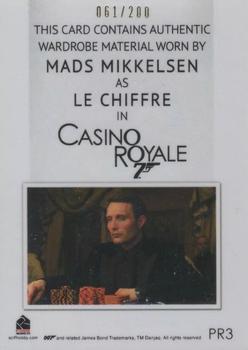 2016 Rittenhouse James Bond 007 Classics - Relics #PR3 Mads Mikkelsen as Le Chiffre - Tuxedo Back