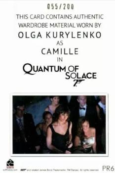 2016 Rittenhouse James Bond 007 Classics - Relics #PR6 Olga Kurylenko as Camille - Dress Back
