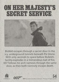 2016 Rittenhouse James Bond 007 Classics - On Her Majesty's Secret Service Throwback #54 Blofeld escapes through a secret door in the icy, Back