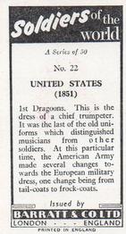 1966 Barratt Soldiers of the World #22 United States (1851) Back