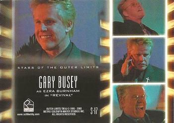 2003 Rittenhouse The Outer Limits: Sex, Cyborgs & Science Fiction - Stars of the Outer Limits #S-17 Gary Busey Back