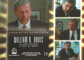 2003 Rittenhouse The Outer Limits: Sex, Cyborgs & Science Fiction - Stars of the Outer Limits #S-18 William B. Davis Back