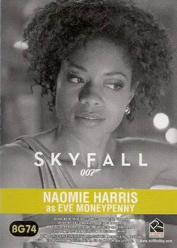 2014 Rittenhouse James Bond Archives #BG74 Naomie Harris as Eve Moneypenny Back