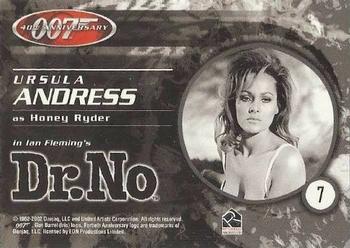 2002 Rittenhouse James Bond 'Dr. No' Commemorative #7 Ursula Andress as Honey Ryder Back