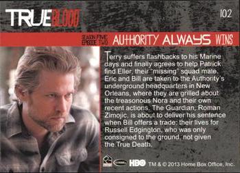2013 Rittenhouse True Blood Archives #102 Authority Always Wins Back