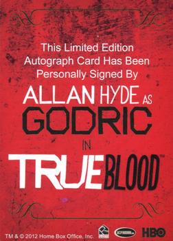2013 Rittenhouse True Blood Archives - Autographs #NNO Allan Hyde Back