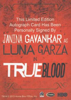 2013 Rittenhouse True Blood Archives - Autographs #NNO Janina Gavankar Back