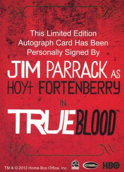 2013 Rittenhouse True Blood Archives - Autographs #NNO Jim Parrack Back