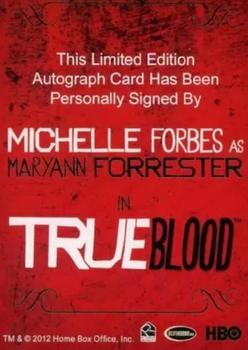 2013 Rittenhouse True Blood Archives - Autographs #NNO Michelle Forbes Back