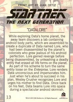 2015 Rittenhouse Star Trek: The Next Generation Portfolio Prints Series One #13 Datalore Back