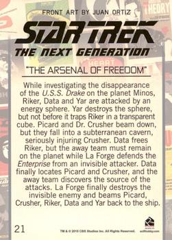 2015 Rittenhouse Star Trek: The Next Generation Portfolio Prints Series One #21 The Arsenal of Freedom Back