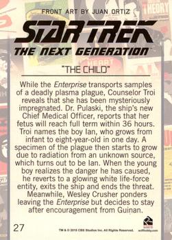 2015 Rittenhouse Star Trek: The Next Generation Portfolio Prints Series One #27 The Child Back
