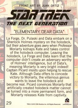 2015 Rittenhouse Star Trek: The Next Generation Portfolio Prints Series One #29 Elementary, Dear Data Back