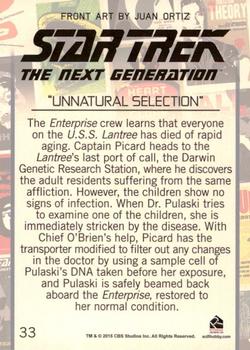 2015 Rittenhouse Star Trek: The Next Generation Portfolio Prints Series One #33 Unnatural Selection Back