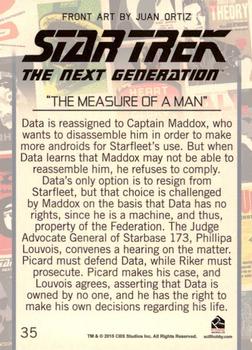 2015 Rittenhouse Star Trek: The Next Generation Portfolio Prints Series One #35 The Measure of a Man Back