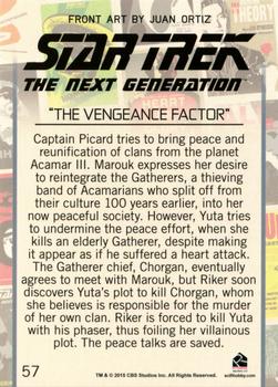 2015 Rittenhouse Star Trek: The Next Generation Portfolio Prints Series One #57 The Vengeance Factor Back