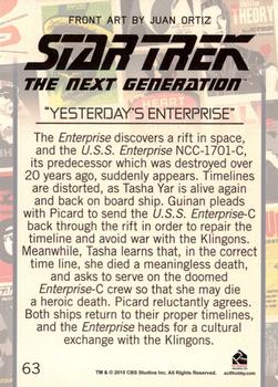 2015 Rittenhouse Star Trek: The Next Generation Portfolio Prints Series One #63 Yesterday's Enterprise Back
