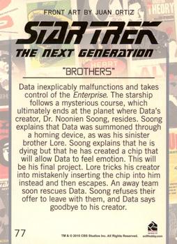 2015 Rittenhouse Star Trek: The Next Generation Portfolio Prints Series One #77 Brothers Back