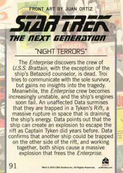2015 Rittenhouse Star Trek: The Next Generation Portfolio Prints Series One #91 Night Terrors Back