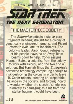 2015 Rittenhouse Star Trek: The Next Generation Portfolio Prints Series One #113 The Masterpiece Society Back
