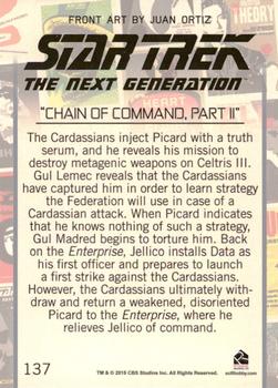 2015 Rittenhouse Star Trek: The Next Generation Portfolio Prints Series One #137 Chain of Command, Part 2 Back