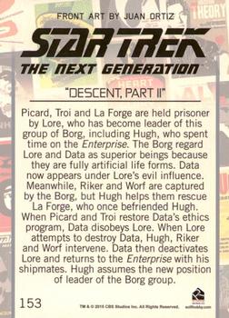 2015 Rittenhouse Star Trek: The Next Generation Portfolio Prints Series One #153 Descent, Part 2 Back