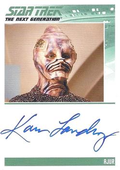2015 Rittenhouse Star Trek: The Next Generation Portfolio Prints Series One - Autographs (Classic Design) #NNO Karen Landry Front