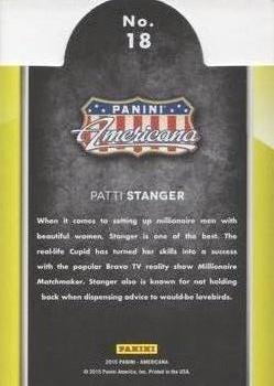 2015 Panini Americana - On the Tube Modern Gold #18 Patti Stanger Back