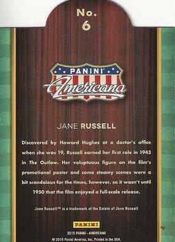 2015 Panini Americana - On the Tube Vintage Gold #6 Jane Russell Back