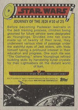 2017 Topps Star Wars Journey To The Last Jedi #10 Younglings on Ilum Back