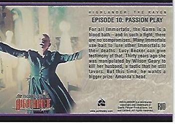 2003 Rittenhouse The Complete Highlander (TV) - The Raven #R10 Passion Play Back