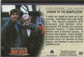 2003 Rittenhouse The Complete Highlander (TV) - The Raven #R19 The Manipulator Back