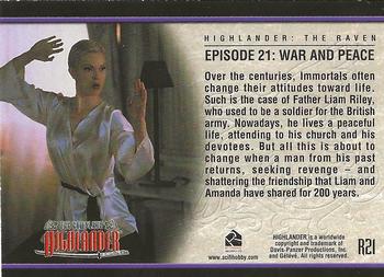 2003 Rittenhouse The Complete Highlander (TV) - The Raven #R21 War and Peace Back