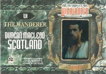 2003 Rittenhouse The Complete Highlander (TV) - The Wanderer #W1 1618 Back