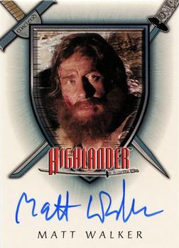 2003 Rittenhouse The Complete Highlander (TV) - Autographs #A17 Matt Walker Front