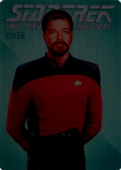 2015 Rittenhouse Star Trek: The Next Generation Portfolio Prints Series One - Rendered Art Metal #R1 Commander William T. Riker Front