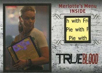 2013 Rittenhouse True Blood Archives - Props #R4 Merlotte's Menu - INSIDE Front