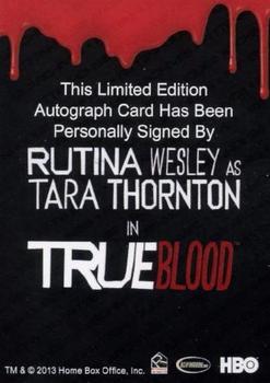2014 Rittenhouse True Blood Season Six Collector's Set - Autographs #NNO Rutina Wesley Back