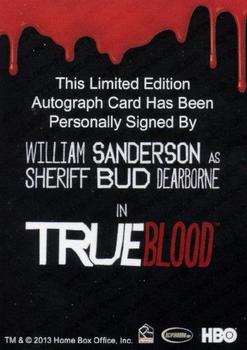 2014 Rittenhouse True Blood Season Six Collector's Set - Autographs #NNO William Sanderson Back