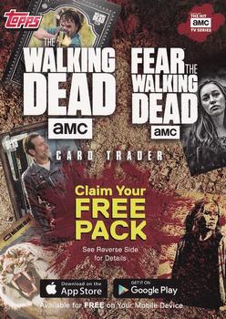 2017 Topps The Walking Dead Season 7 #NNO Walking Dead/Fear the Walking Dead Card Trader Free Pack Front