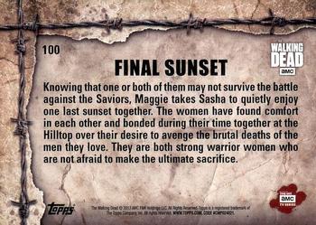 2017 Topps The Walking Dead Season 7 #100 Final Sunset Back